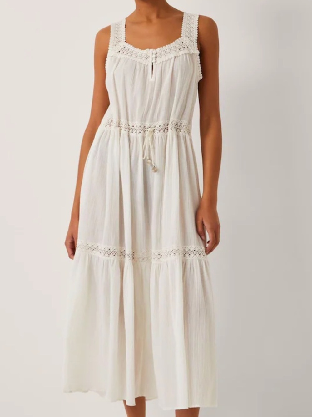 Monsoon Maddi Sleeveless
Embroidered Midi Dress